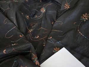 Black embroidered Taffetta - Eiderdowns By Anita