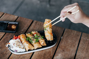 Products: Beef Spring Roll (x8) Eightgrains