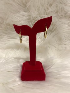 18K SAUDI GOLD HOOP EARRINGS - E&J Bags NZ