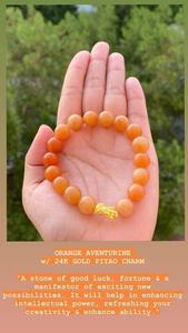 Products: 24K GOLD PIYAO - ORANGE AVENTURINE - E&J Bags NZ