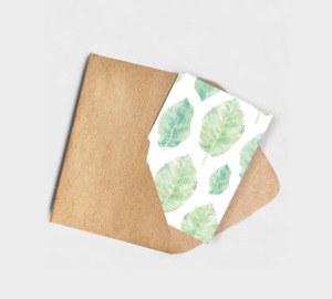 Collection Cards Notebooks: White Puka Leaf Card