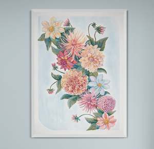 Dahlia Gathering II Art Print