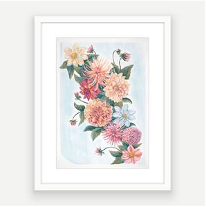 Dahlia Gathering II Original Artwork