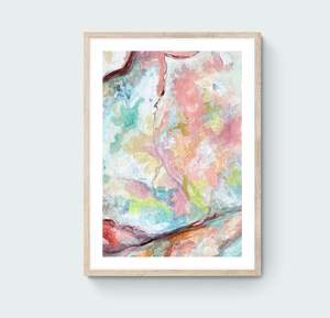 Abstract: Pink Landing Art Print