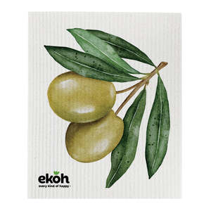 Cleaning Accessories: Eco Cloths Swedish Sponge Compostable Dishcloths (1pc) Green Olives