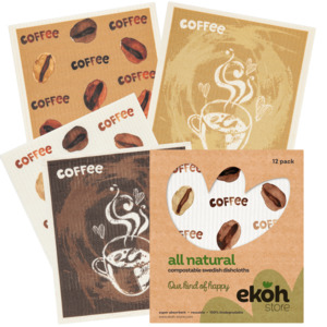 Cleaning Accessories: Swedish Dishcloths Ultimate 12 pk Eco Cloths Barista Coffee Cleaning Wipes