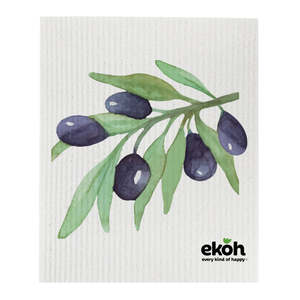 Bundles Multi Buys: Reusable Swedish Dishcloth – 1pc – Black Olives Kitchen Cleaning Cloth – Plastic-Free & Compostable | EKOH