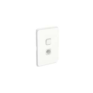 Mountings, J Boxes & Surface Sockets: PDL Iconic Switch + Cable Entry 1Gang 20Amp - Vivid White