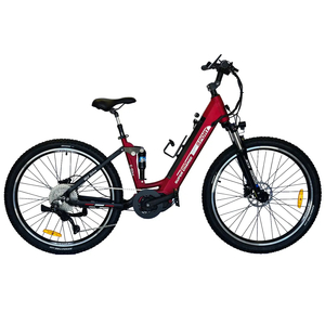 Products: Super Charge Sport Mid Drive 27.5 Inch - Red - Low Bar - EcoQuip Electric Bikes New Zealand