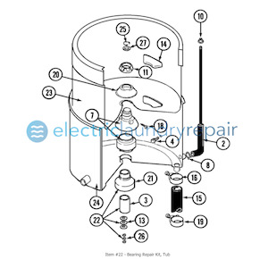 Maytag #62040130 Bearing Repair Kit, Tub | Washer Replacement Part
