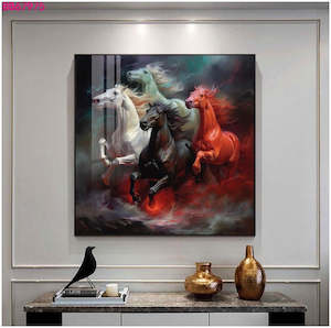 Quadruple Horses Painting
