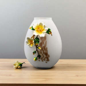 Vases: Floral Grace White Vase Small