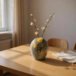 Marble Bloom Sky Blue Vase Small