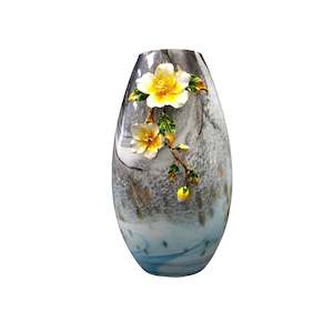 Marble Bloom Sky Blue Vase Big
