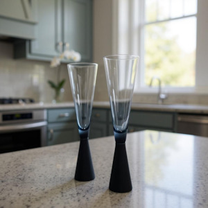 Wine Glass: Smoky Black White Wine Glass
