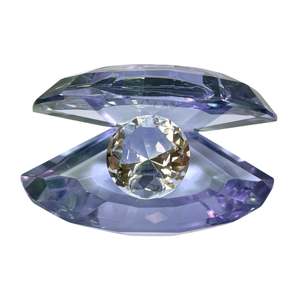 Crystal: Crystal Shell Encasing A Diamond
