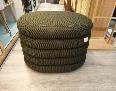 Oval Storage Stool Green