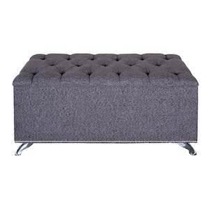 Tufted Button-Blanket/Ottoman Box