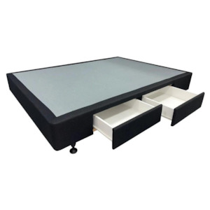 King Single Bed Base: White Drawer Base - King Single