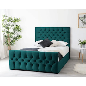 Long Double Bed Base: Chesterfield Bedframe - Long Double