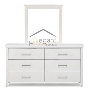 Dresser: Earling White Dresser With Mirror