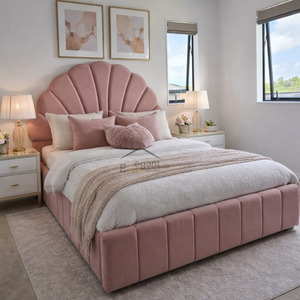 Blossom Shell Bed – NZ Made Velvet Bed Frame