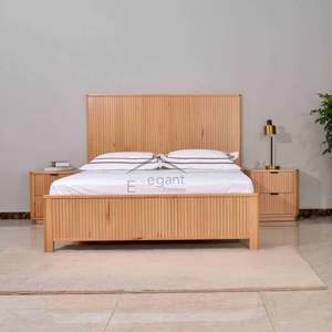 Queen Bed Base: Queen - Vela Panel Bed Frame