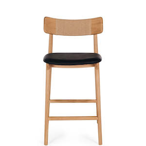 Kitchen Bar Stools: NAPOLEON HIGHBACK KITCHEN BAR STOOL "BLACK SEAT"