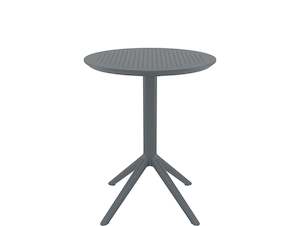 SIESTA SKY ROUND FOLDING TABLE "CHARCOAL"