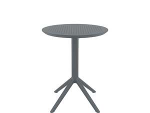 SIESTA SKY ROUND FOLDING TABLE "CHARCOAL"