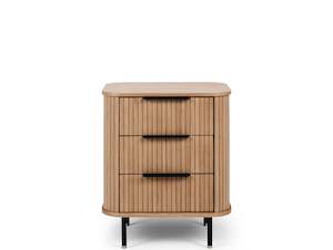 LINEA 3 DRAWER BEDSIDE TABLE "NATURAL OAK"