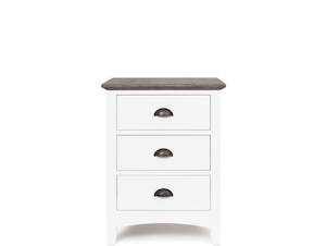 IDAHO 3 DRAWER BEDSIDE TABLE
