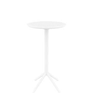 SKY ROUND OUTDOOR FOLDING BAR LEANER "WHITE"