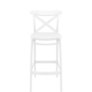 Siesta Cross Bar Stool 75cm: CROSS COMMERCIAL BAR STOOL 75cm "WHITE" (x4)