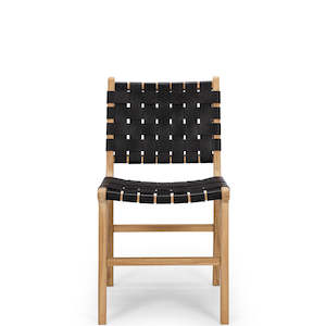 Wooden Chairs: FUSION WOODEN CHAIR "WOVEN BLACK"