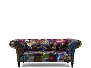 School Sofas: PATCHWORK 2 SEATER SCHOOL SOFA
