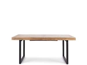 FORGED EXTENDABLE WOODEN DINING TABLE 183 - 244cm