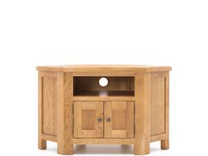 Wooden Entertainment Units: SOLSBURY CORNER WOODEN ENTERTAINMENT UNIT