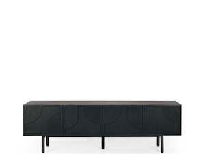 ART DECOR WOODEN ENTERTAINMENT UNIT "BLACK"