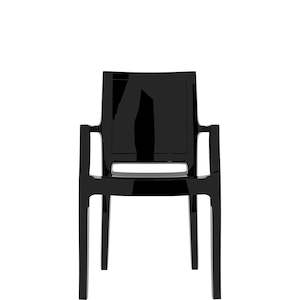 Siesta Arthur Armchair: SIESTA ARTHUR ARMCHAIR "GLOSS BLACK" (x4)