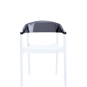 SIESTA CARMEN ARMCHAIR "WHITE/BLACK" (x4)