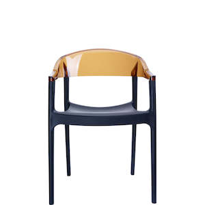 Siesta Carmen Chair: SIESTA CARMEN ARMCHAIR "BLACK/AMBER" (x4)