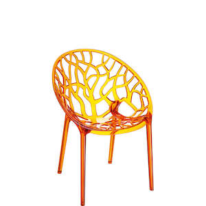 Siesta Crystal Chair: SIESTA CRYSTAL CHAIR "ORANGE TRANSPARENT" (x4)