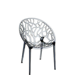 Siesta Crystal Chair: SIESTA CRYSTAL CHAIR "SMOKE GREY" (x4)