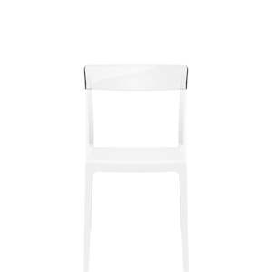 SIESTA FLASH CHAIR "WHITE/CLEAR" (x4)