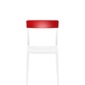 Siesta Flash Chair: SIESTA FLASH CHAIR "WHITE/RED" (x4)