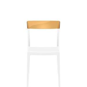 Siesta Flash Chair: SIESTA FLASH CHAIR "WHITE/AMBER" (x4)