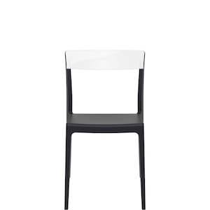 Siesta Flash Chair: SIESTA FLASH CHAIR "BLACK/CLEAR" (x4)