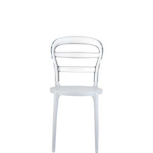 SIESTA MISS BIBI CHAIR "WHITE/CLEAR" (x4)