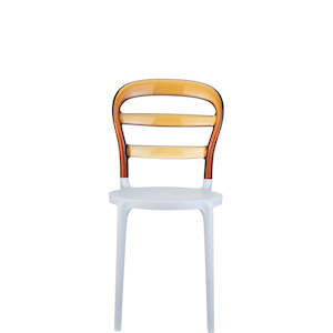 SIESTA MISS BIBI CHAIR "WHITE/AMBER" (x4)